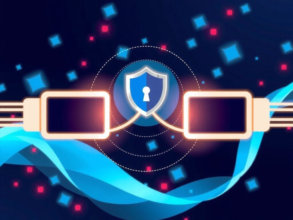 Secure data transfer illustration